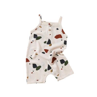 China Good Quality Newborn Breathble Printing Kids Overalls Comfortable Style Baby Sleeveless Newborn Rompers for sale