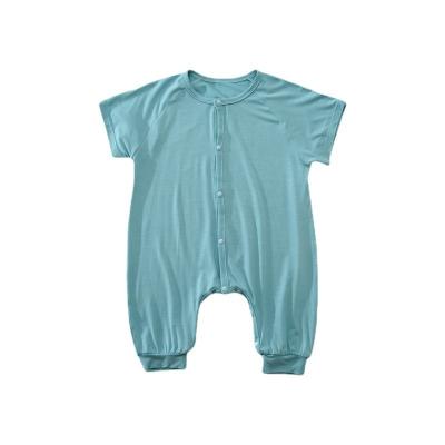 China Breathable Modal Infant Pajamas Anti-kick Summer Baby Air Conditioning Clothes Belly Pad Rompers Lightly for sale