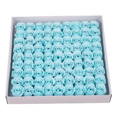 China Eco-friendly soap flowers wholesale cheap 81pcs artificial hand made roses in gift box for christmas valentine for sale