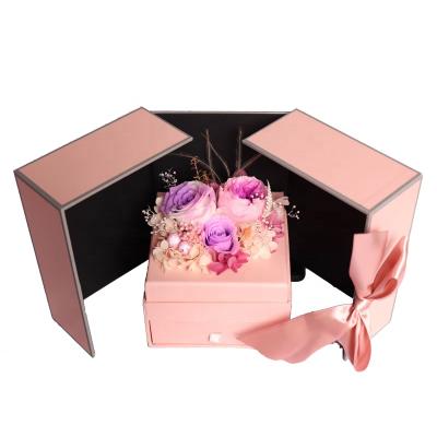 China Keep Up To 3 Years Roses Preserved Lasting In Gift Drawer Box Immortal Natural Fresh Flower Wholesale For Valentine's Day for sale