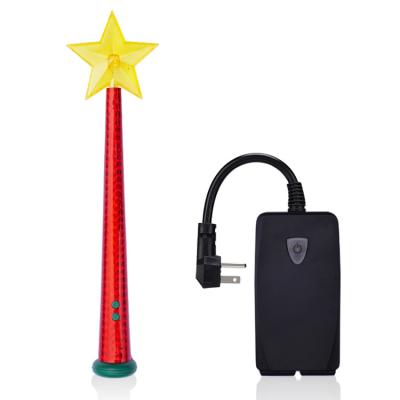 China Wireless RF Outlet Residential / General Purpose Outdoor Signal Outlet With 5 Different Music Magic Wand For Christmas Tree for sale