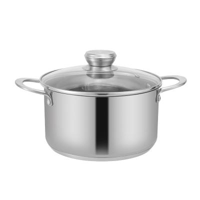 China Sustainable Cookware Sets Kitchen Set Casserole Set Stainless Steel Induction Non-Stick Pot And Cook With Glass Lid for sale