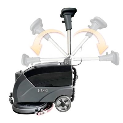 China Walk Behind Scrubbing Low Noise Battery Operated Folding Floor Scrubber Scrubber Dryer for sale