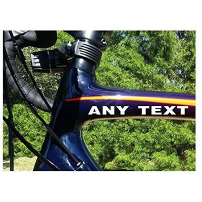 China Body Stickers OEM/ODM TEXT Bicycle Head Down Tube Frame Frame Fork Decal Sticker Cycling Road MTB Mountain Race Century Cycling Metric Travel for sale