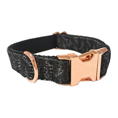 China Custom Wear Patterned Pet Dog Collar Set, Matching Dog Leash with Durable Metal Buckle, Clasp, D-Rings for sale