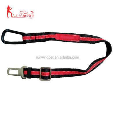 China Durable Adjustable Vehicle Leash Nylon Cat Reflective Seat Belt Safety Dog Car Seat Belt for sale