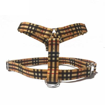 China Quality Durable Custom Large Pattern Nylon Webbing Dog Harness, With Durable Stainless Hardware Buckle Hook for sale