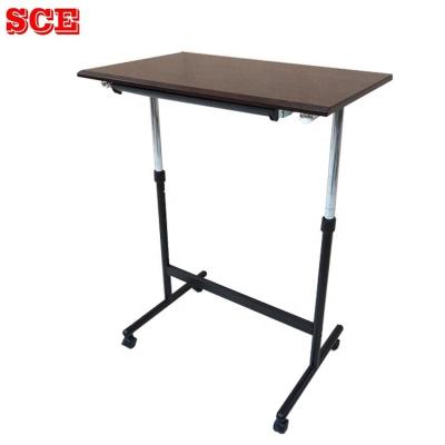 China Taiwan Laptop Desk (Height) Adjustable Metal Plastic Wood Height MDF Lifting Table Computer Drawer Laptop Desk for sale