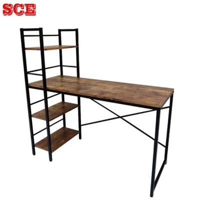 China With Shelf Taiwan Cheap Wooden Metal Computer Desk With Shelf for sale