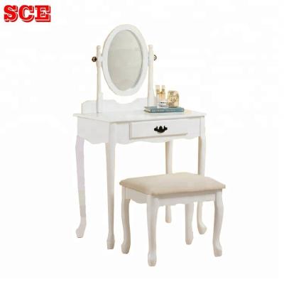 China Wholesale Vietnam Classic Retro Bedroom Furniture Corner Vanity Table Makeup Vanity Table for sale