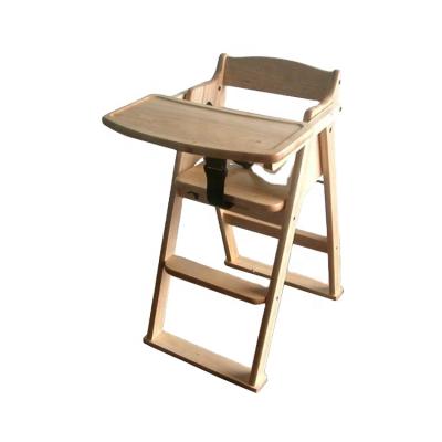 China Solid Wood Wooden Folding With Seat Belt Pocket Infant Umpire Chair Baby Chair for sale