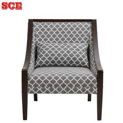 China Soft Comfortable Chair Upholstered Lounge Chair With Cushion for sale