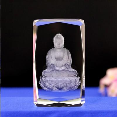 China 3d Africa carved crystal buddha cube for faith for sale