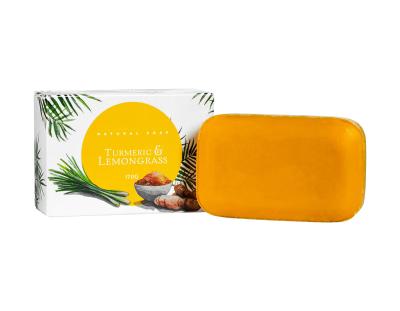 China Private Label Organic Ingredients Natural Handmade Face And Body Turmeric Foundation Cleansing Soap For Skin Whitening Bar Soap for sale