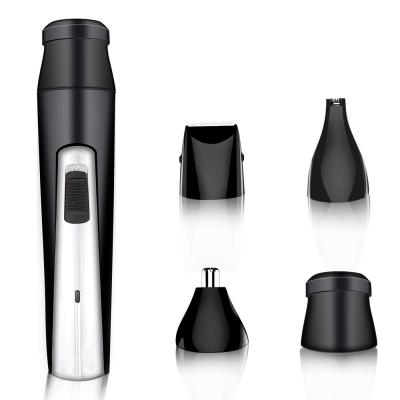 China Car Rechargeable 4 in 1 Washable Interchangeable Nose Trimmer Facial Shaver Trimmer Set for sale