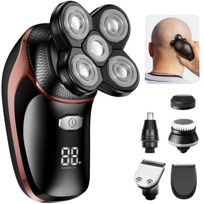 China Triple Blade 6 in 1 6 Heads Portable Rechargeable Shaver USB Grooming Kit Waterproof Shaver for sale