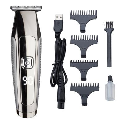 China LED Display Waterproof Rechargeable Aluminum Professional Hair Clipper for sale