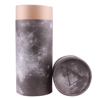 China 2019 Recyclable Luxury Marble Tube Perfume Round Packaging Paper Box For Gift / Glass Bottle / Air Freshener for sale