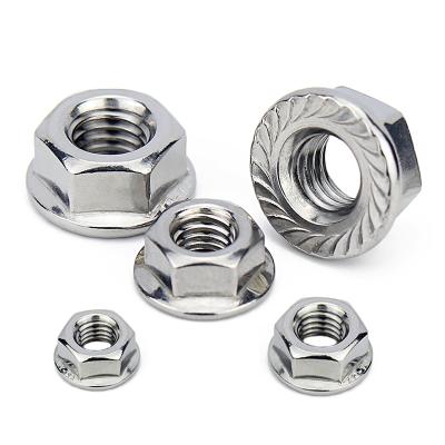 China DIN6923 Heavy Industry Stainless Steel High Quality Hexagon Head Flange Nut for sale