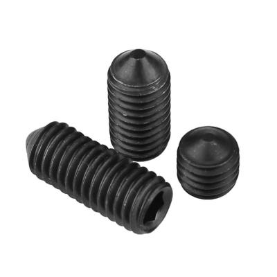 China Flat Special Hot Selling Headless Hex Socket Set Screw Fasteners With Pointed End for sale