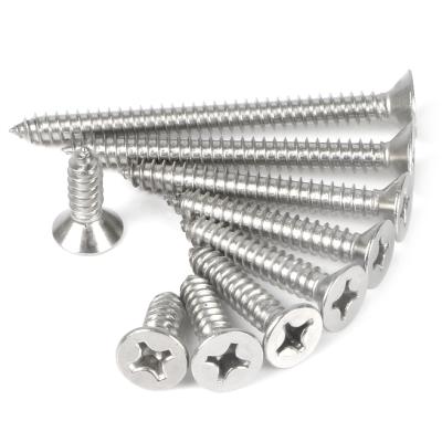 China Hot Selling Stainless Steel Good Quality All Metal Cross Recessed Flat Head Fasteners Screws for sale