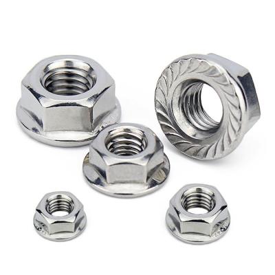 China Heavy Industry High Quality Stainless Steel Hex Head Nuts With Flange Nut for sale