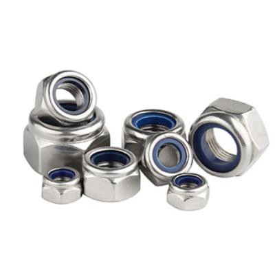 China Heavy industry stainless steel hex nut thickened lock nut nylon nylock nut din982 for sale