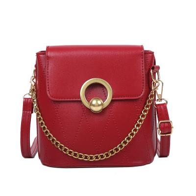 China 2021 New Fashion Quality Rhombus Chain Style Bucket Bag Fashion Popular Western Messenger Funny Shape Handbag For Woman for sale