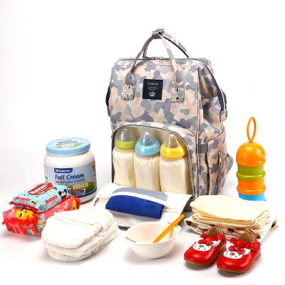 China Multi Function Portable Baby Diaper Bag Multi Function Water Resistant Travel Mum Backpack for sale