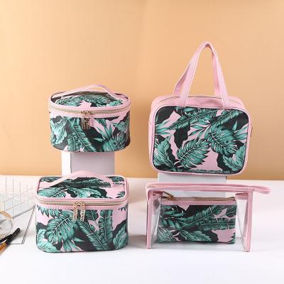 China Fashion Thickened Portable PU Toiletry Bag Women Travel Waterproof Double Zipper Nylon Brush Makeup Cosmetic Bag Large Capacity Storage for sale