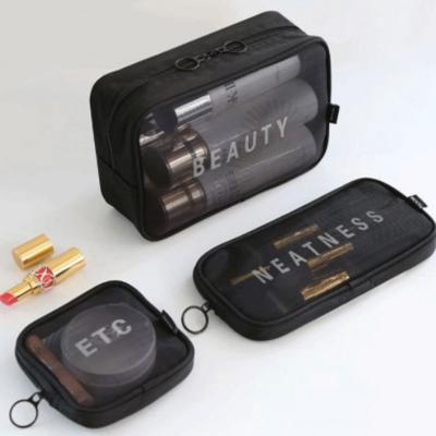 China Fashion Factory Travel Mesh Digital Makeup Wash Change Card Storage Toiletry Item Wholesale Cosmetic Bag for sale