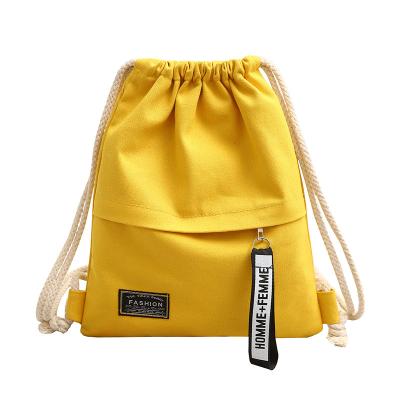 China Simple Anti-theft Schoolbag Backpack Student Canvas Woman School Make Up Bag High Quality Zipperedlarge Cloth Drawstring Fitness Bag for sale