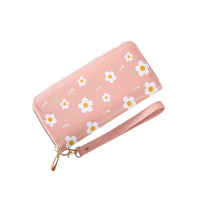 China Other Zipper Wallet Fashion Printing Cute Large Capacity Student Phone Clutch Pink Long Wallet For Woman for sale