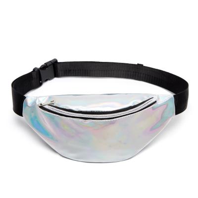 China Korean Designer White Fanny Pack Cool Laser Customizable Logo Woman Coin Purse Waist Bag 2021 factory direct sales anti-theft new for sale