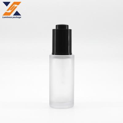 China Manufacturer 30ml Single Wall Thick PET Plastic Cosmetic Dropper Packaging Bottle With Dropper for sale