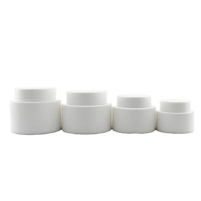 China Double Wall PP Cosmetic Container Jars 30/50/80/100g Hand Face Hair Skin Care Lotions Plastic Single Cream Jar for sale