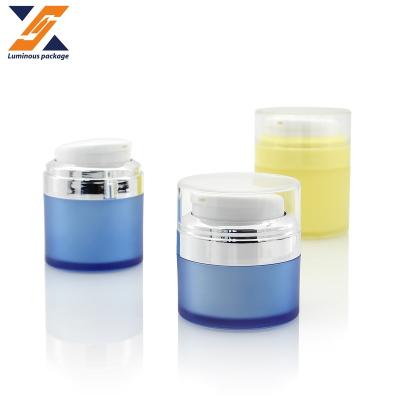 China Luxury Acrylic Plastic Airless Pump Bottle Cosmetic Airless Jar Bottle With Pump 15g 30g 50g for sale