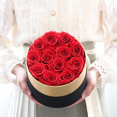 China YS-009 Handmade/Extended Storage Hot Sale Mothers Day Eternal Time Mounted Flowers In Gift Boxes Preserved Mounted Flower Box Eternal Roses Preserved for sale