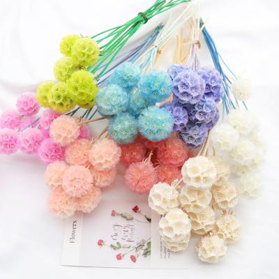 China GH-35Amazon Touch Natural Resin Flower Sun Garland Wholesale Cheap Dry Flowers Wedding Decoration Fruit and Sun Garland for sale