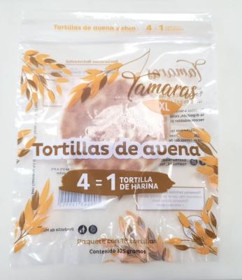 China Recyclable Printed Reclosable Resealable Plastic Mexican Tortilla Bags Heat Seal Mylar Zipper Bags With Easy-to-tear Perforation for sale