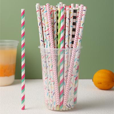 China Recyclable Hot sell mixed color black flexible paper straws for sale