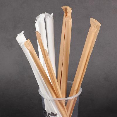 China Drinking Beverage Eco-friendly Plastic Buba 190mm Disposables PP Straws For Bubble Tea Straw for sale