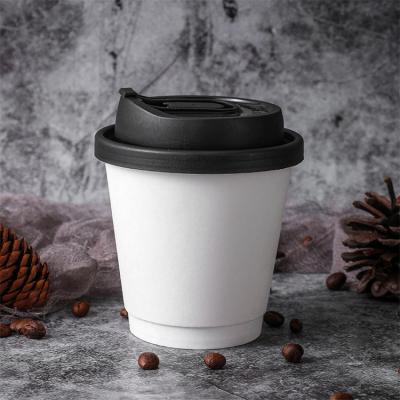 China Bio-degradable disposable 16oz beverage cup 10oz Coffee paper cups for hot drinks Double Wall paper Cups for sale