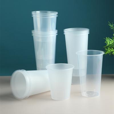 China Single Wall China supplier single wall disposable 16oz 500ml pp plastic cup for sale