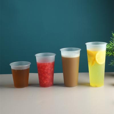 China Single Wall Customized vodka pp water disposable hard coffee and beverage cups plastic cup for sale