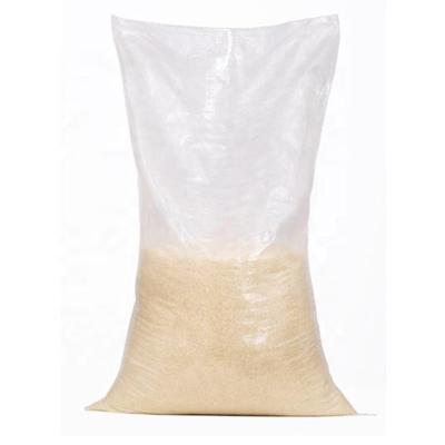 China 25kg 50kg Logo Agricultural Moisture Proof Polypropylene Printing Transparent Japanese PP Woven Rice Bag for sale