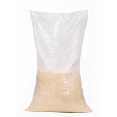 China Moisture proof design 25kg 50kg packing rice plastic sack transparent pp woven bag for package for sale