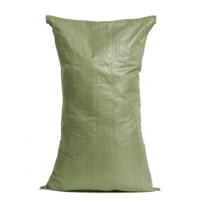 China Sale Polypropylene 50kg Green Moisture Proof PP Woven Garbage Bag for sale