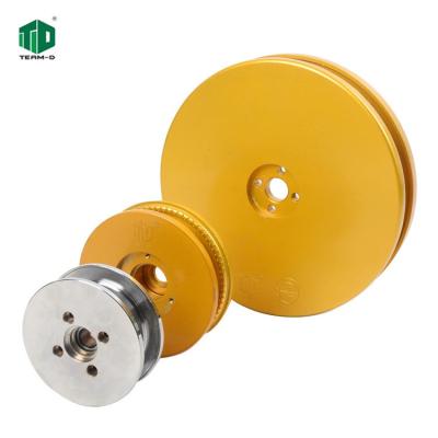 China light weight and high performance long life use aluminum alloy rubber wheel for hydraulic wire sawing machine 148*47*54 for sale