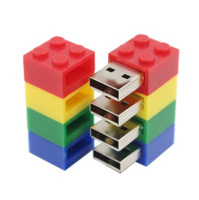 China High Quality Plastic Building Block USB Flash Drive Mini Stick Toy Bricks Pen Drive for sale